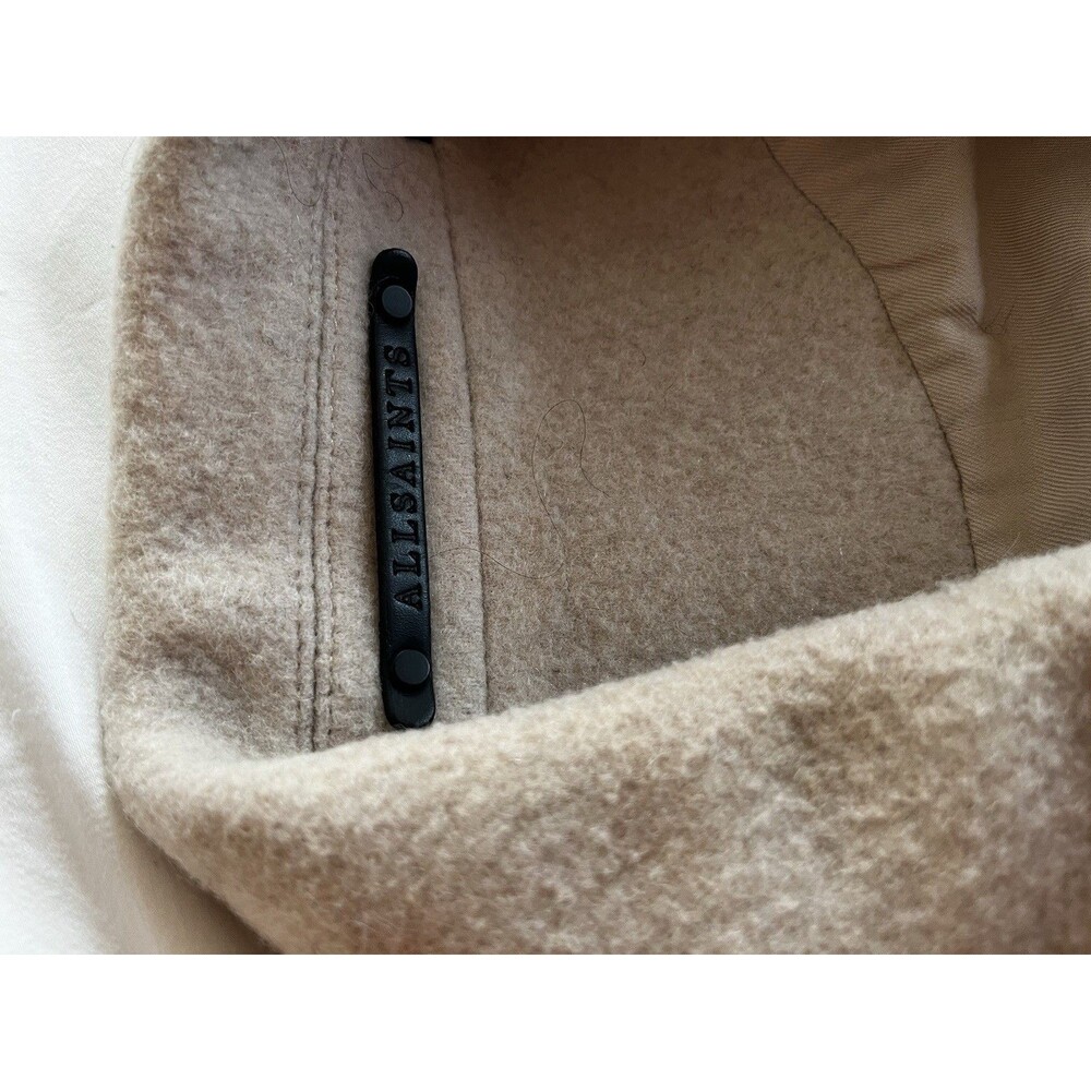 ALLSAINTS Women’s Millie Wool Coat in Off White / Beige - Picture 4 of 12